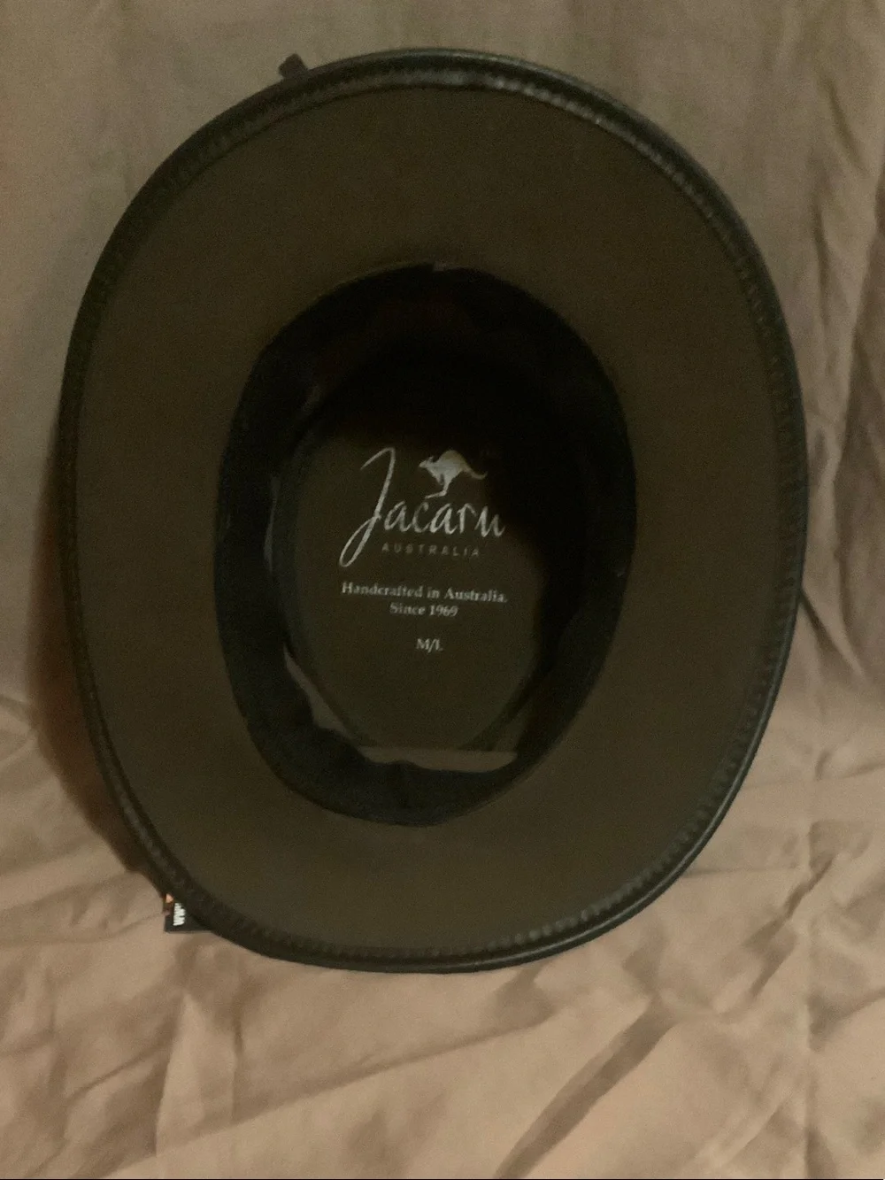 Black Leather Cowboy Hat with White Tooth Band